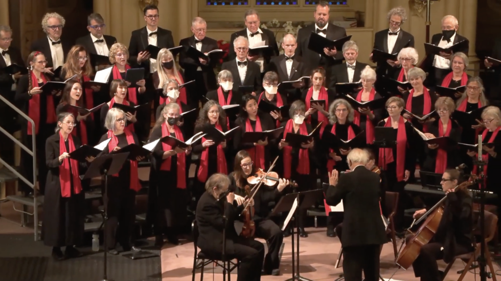 The Santa Cruz Chorale Sings Onstage with orchestra-december 2023